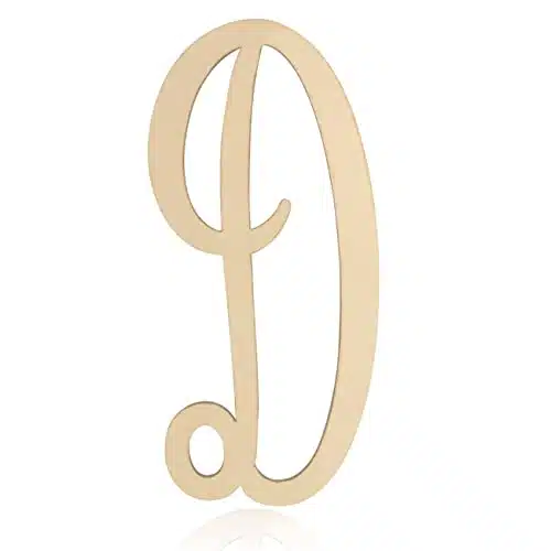 Wooden Monogram Letters for Wall Decor Inch Cursive Wooden Letters Unfinished Large Wood Letter D FocalCraft Alphabet Wall Hanging for Wreath Nursery Baby Shower Home Decorati