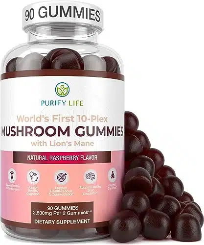 World's First Mushroom Complex Gummies   x Mushroom Supplement w Lions Mane (Chews mgserving) Nootropic Brain Supplement, Immune Support & Stress Relief   Replace Pills & Capsules