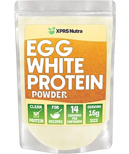 XPRS Nutra Egg White Protein Powder   Bulk Powdered Egg White Unflavored Protein Powder   % Egg Whites Powdered Eggs   Premium Meringue Powder Used for Egg White Powder Baking