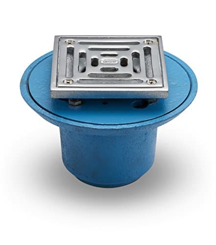 Zurn FDIPCSIPS Square Shower Drain with Square Chrome Plated Brass Head Assembly,