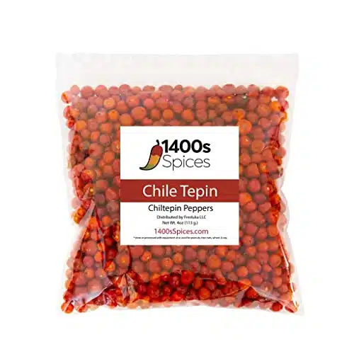 oz Dried Chiltepin Peppers (Chile Tepin), Chili Pods for Authentic Mexican Food by s Spices