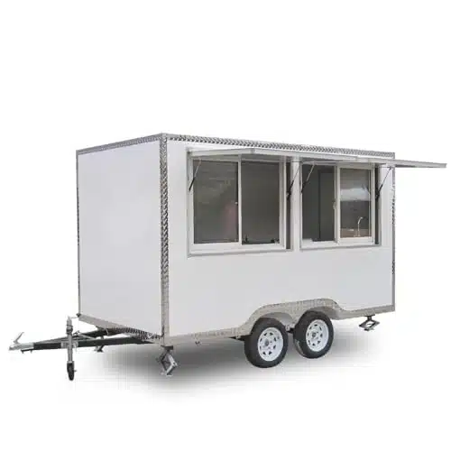 Belyoo Square Food Truck Trailer Small Towable Kitchen Mobile Street Hot Snack Cart And Beverage Van