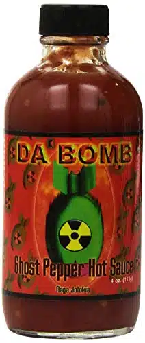 Da Bomb   Ghost Pepper   Original Hot Sauce   ,Scovilles   oz Bottles Made in USA with Habanero & Jolokia Peppers  Non GMO, Gluten Free, Sugar Free, Keto   Pack of