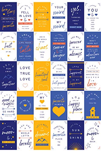 GSM Brands Love Cards for Husband and Wife (Pack of His and Her Motivational Notes with Different Designs (inch x inch)