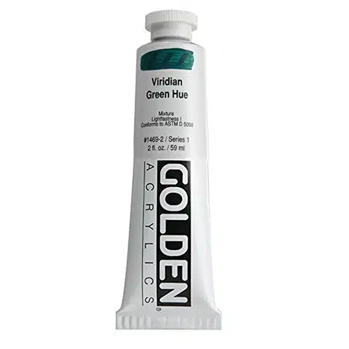 Golden Heavy Body Acrylic Paint, Ounce, Viridian Green Hue