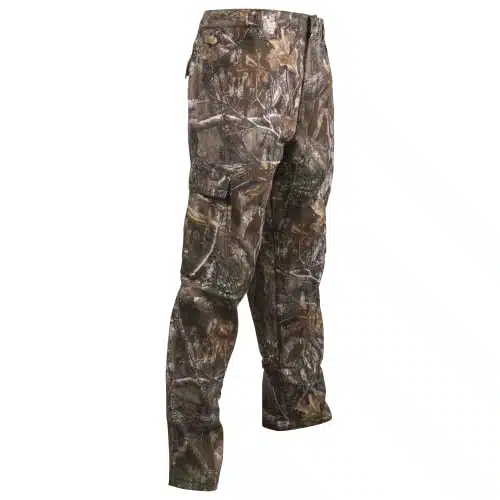 King's Camo KCBen's Classic Design Cotton Regular Fit Six Pocket Hunting Cargo Pants, Realtree Edge, Large