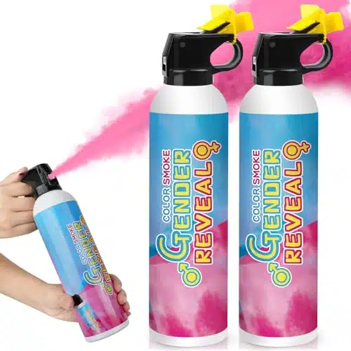 Merear Gender Reveal Fire Extinguisher Packs, Gender Reveal Ideas, Baby Girl Reveal Party Ideas % Biodegragable for Gender Reveal Decorations (Pink)