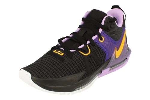 Nike Men's Lebron Witness Basketball Shoe, BlackUniversity Gold Lilac,  US
