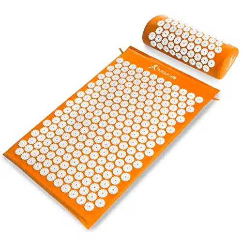 ProsourceFit Acupressure Mat and Pillow Set for BackNeck Pain Relief and Muscle Relaxation