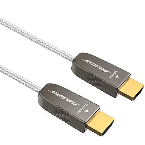 RUIPRO K HDMI Ultra Thin Fiber Optic Cable ft KHz HDMIb High Speed Gbps HDMI Cord Support HDRHDCP.Slim and Flexible m