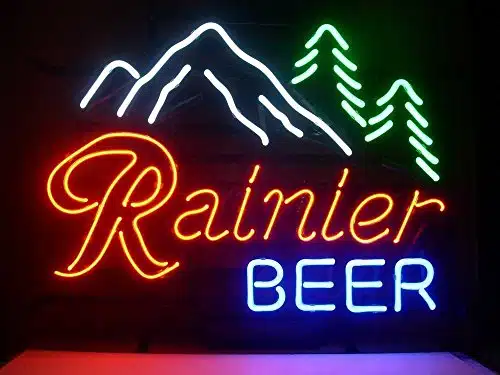 Rainier Beer Neon Light Sign Real Glass Tube Beer Bar Pub xThe Fastestgpin