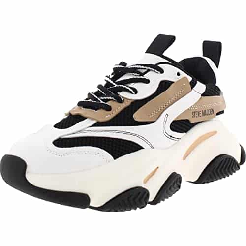 Steve Madden Women's Possession Sneaker, BlackTan,