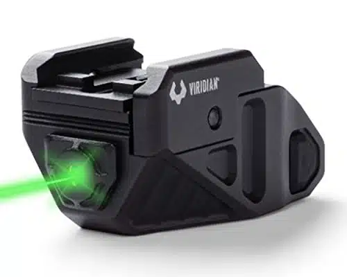 Viridian New CRechargeable Universal Compact Weapon Green Laser Sight, with SAFECharge Power Source, Class R mW Output Laser, Universal Mounted, Instant On