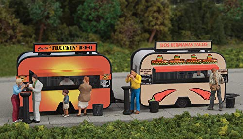 Walthers SceneMaster BBQ & Taco Food Trailers   Kit