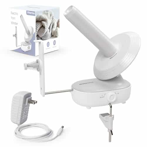 Winartton Electric Yarn Winder for Crocheting, Yarn Ball Winder oz Large Capacity, Automatic Yarn Cake Winder Spinner Baller Roller Swift Spooler, Crocheting Tools Supplies Gi
