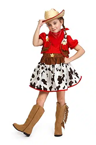 Dress Up America Cowgirl Costume For Kids  Wild West Dress Up For Girls