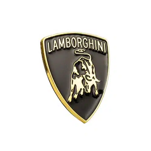 EliteautoK D Shield Emblem for Lamborghini Fans  x Gold and Black Resin Lambo Badge for Universal Application
