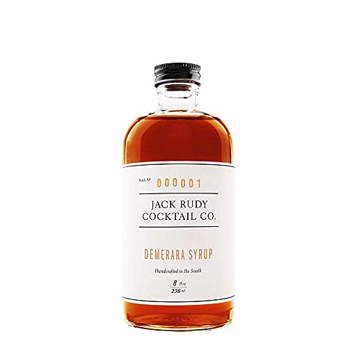 Jack Rudy Cocktail Demerara Syrup (ounce)  Amber Demerara Sugar  Syrup for Cocktail Mixers, Coffee, and Desserts