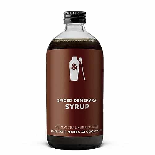 Shaker & Spoon Spiced Demerara Cocktail Syrup, oz Ginger, Cinnamon & Vanilla Flavored Syrups for Drinks, Coffee Syrup, Vegan Cocktail Mixers, Lattes, Teas, Mocktails, Non Alco