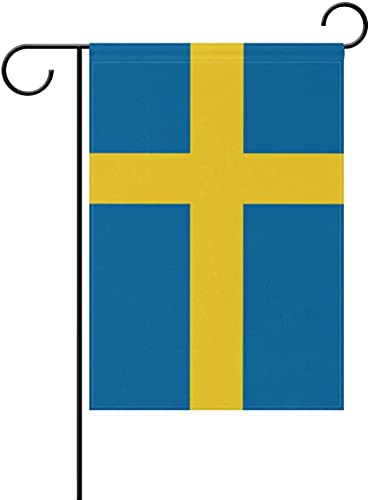 Mflagperft Sweden Garden Flags x Inches Double Sided Vivid Color and Fade Proof Small Swedish Yard Flags for Indoor and Outdoor Decorations (Sweden)