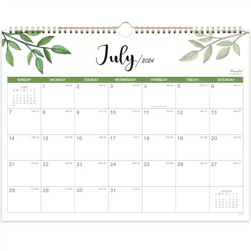 Wall Calendar   onths Wall Calendar , JULY   JUNE , '' x '', Large Blocks with Julian Dates