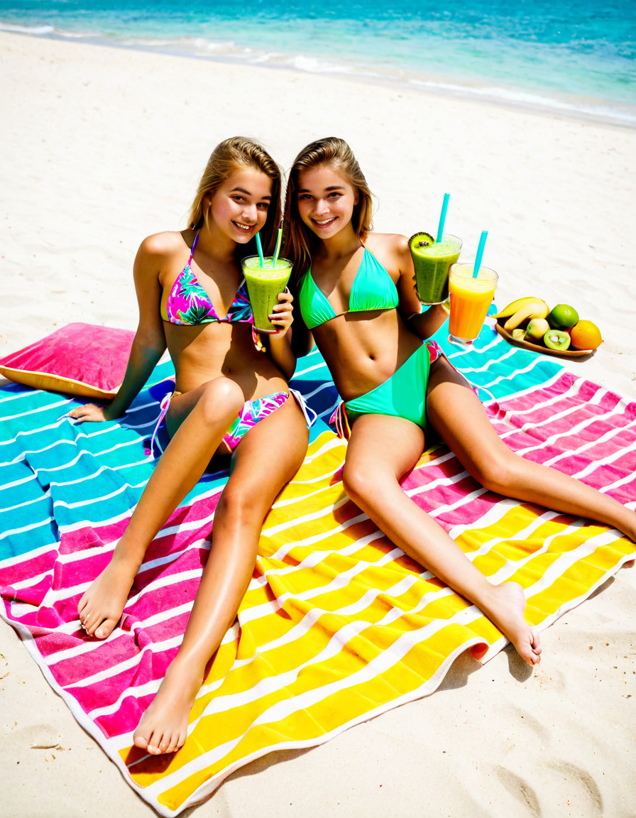 teens in bikinis